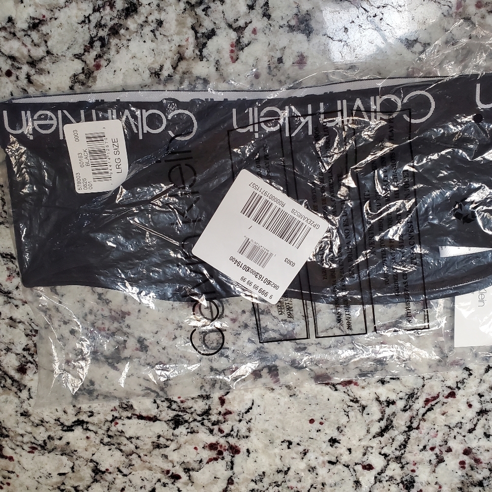 Black Calvin Klein swimwear tube top